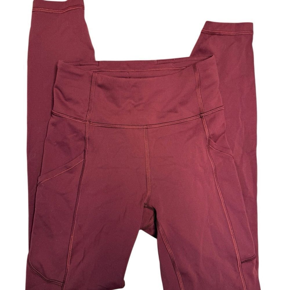 lululemon Like New Burgundy Leggings Size 2